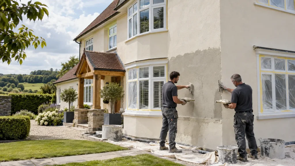 two renderers doing a house render on a big home